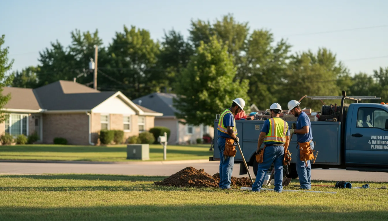 Residential water line and bathroom plumbing service in Bates City, MO